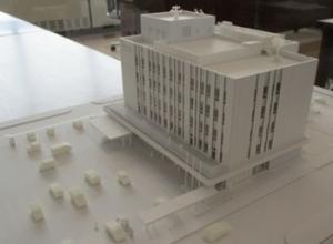 網走市新庁舎の模型の写真